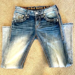 Men’s rock revival boot cut jeans 29 x30